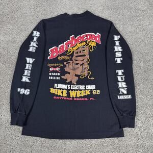 Vintage Bike Week Shirt Mens M Black Electric Chair 96 Ted Bundy Old Sparky 90s